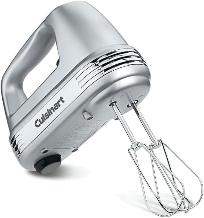 Cuisinart HM-90BCS Power Advantage Plus 9-Speed Handheld Mixer with Storage Case, Brushed Chrome