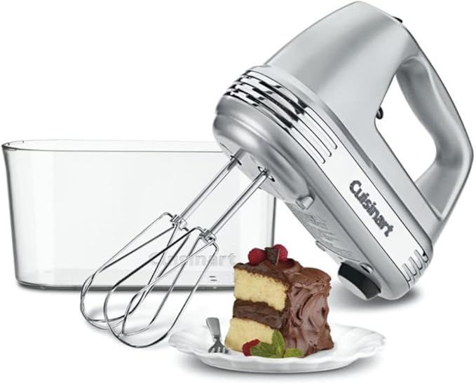 Cuisinart HM-90BCS Power Advantage Plus 9-Speed Handheld Mixer with Storage Case, Brushed Chrome