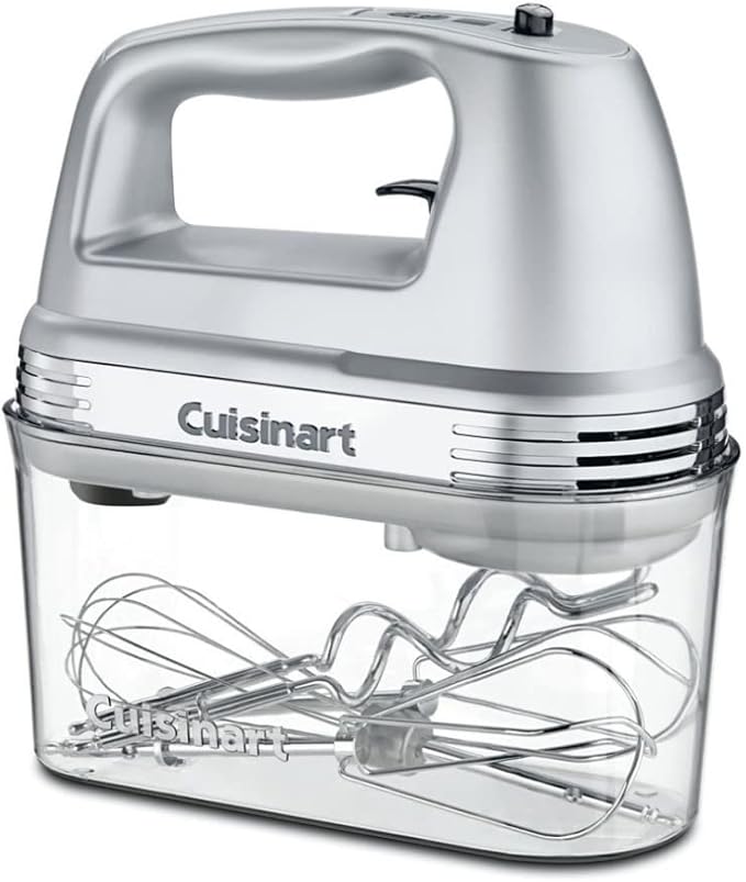 Cuisinart HM-90BCS Power Advantage Plus 9-Speed Handheld Mixer with Storage Case, Brushed Chrome