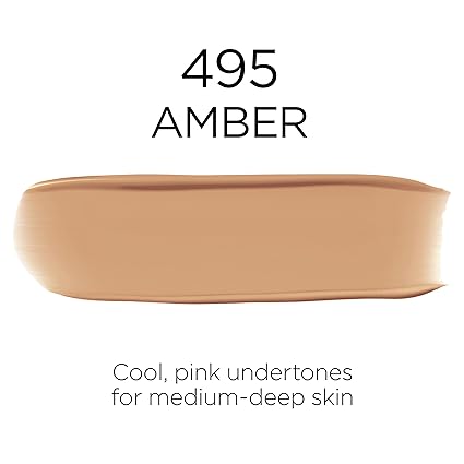 L'Oreal Paris Makeup Infallible Up to 32 Hour Fresh Wear Lightweight Foundation, 495 Amber