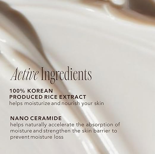 The Face Shop Rice Ceramide Moisturizing Cream - Rice Extract + Rice Bran Oil - Hydrating Targets Dryness, Brightening - Dermatologically Tested - Lightweight Moisturizer Face Cream - Korean Skin Care