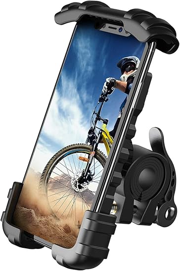 Lamicall Bike Phone Holder, Motorcycle Phone Mount - Motorcycle Handlebar Cell Phone Clamp, Scooter Phone Clip for iPhone 15 Pro Max/Plus, 14 Pro Max, S9, S10 and More 4.7" to 6.8" Smartphones