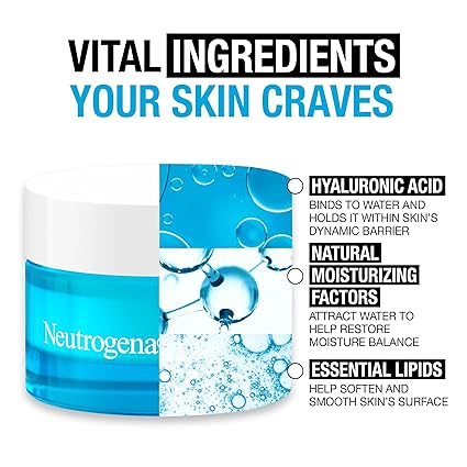 Neutrogena Hydro Boost Water Cream Face Moisturizer with Hyaluronic Acid, 72-Hour Hydration