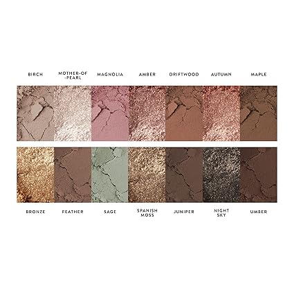 LAURA GELLER NEW YORK The Delectables Earthy Essentials Baked Eyeshadow Palette | 14 Pigmented Eyeshadows Blendable Natural Look