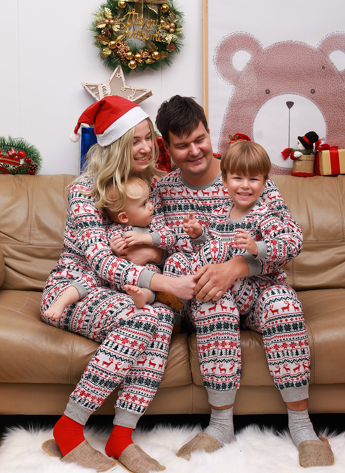 Christmas Pajamas Family Matching New Year Father Mother Kids Baby Look Clothes Set Dad Mom And Daughter Son Pyjamas Outfit