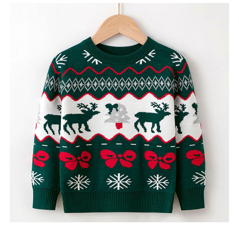 Children's Christmas Deer Sweater Base Pullover