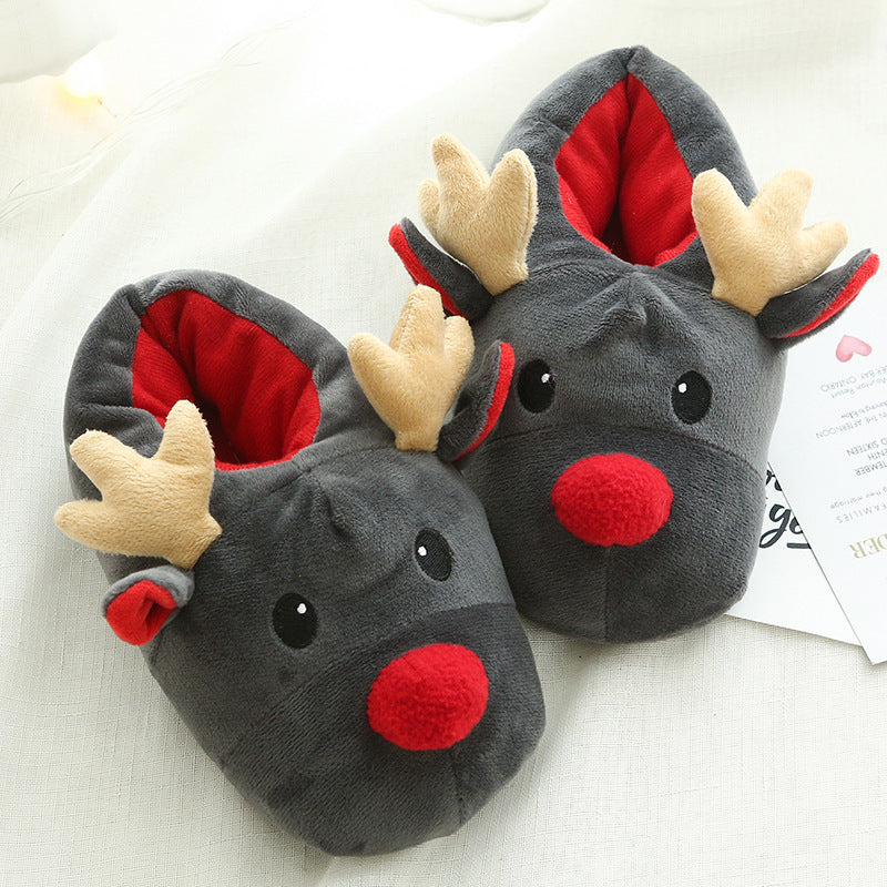 Christmas Shoes Cute Elk Home Slippers